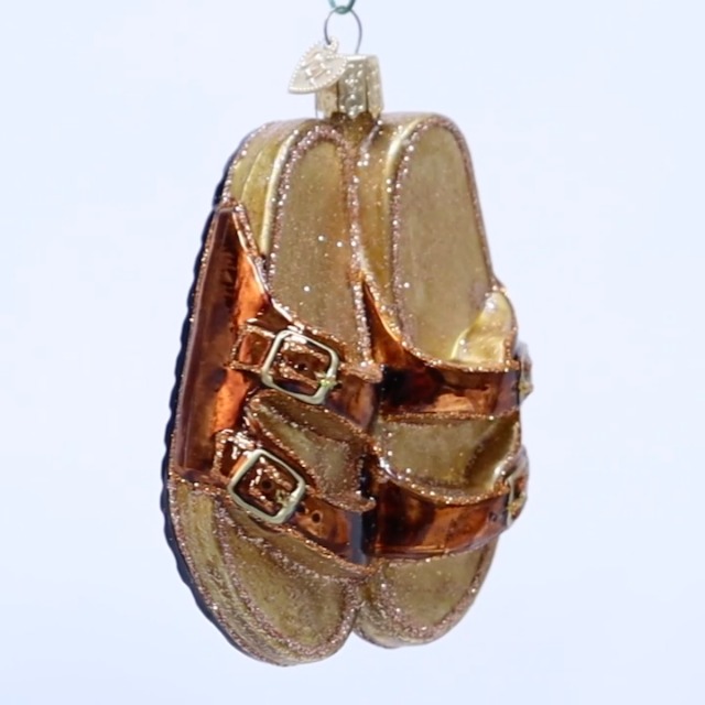 Amazon.com: Old World Christmas Sandals Glass Blown Ornament for